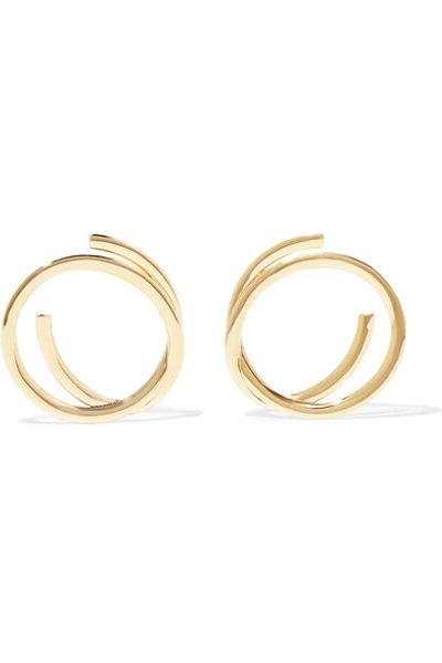 Elizabeth And James 'connolly' Gold Plated Hoop Earrings