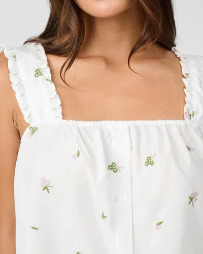 Weworewhat Ruffle Button Front Tank Top In White