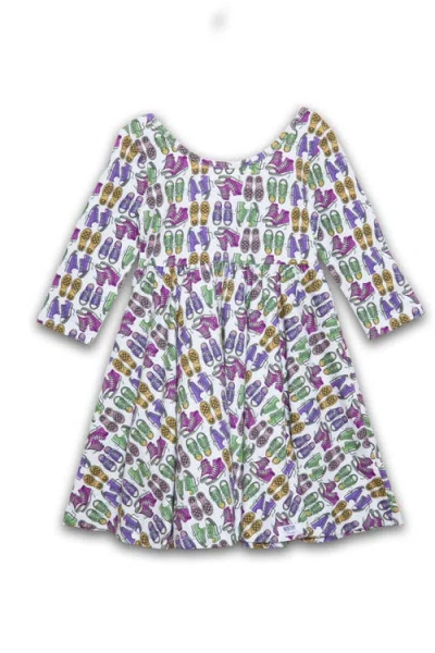 Worthy Threads Girls Printed Twirly Dress In Multi