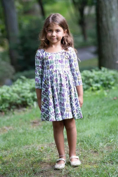 Worthy Threads Girls Printed Twirly Dress In Multi