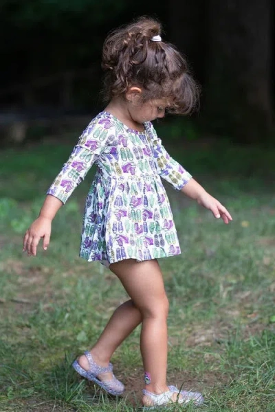 Worthy Threads Printed Long Sleeve Bubble Romper In Blue