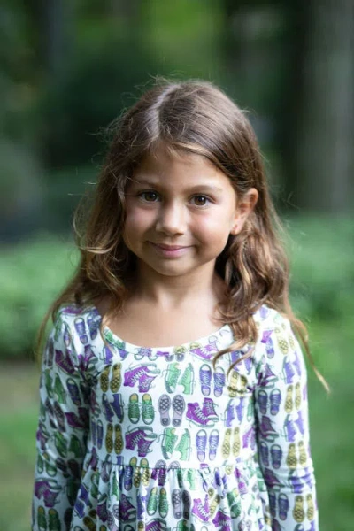 Worthy Threads Girls Printed Twirly Dress In Multi