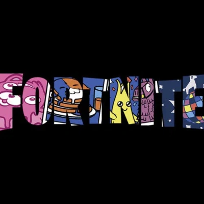 Fortnite Boy's  Classic Logo Character Fill  Graphic T-shirt In Black