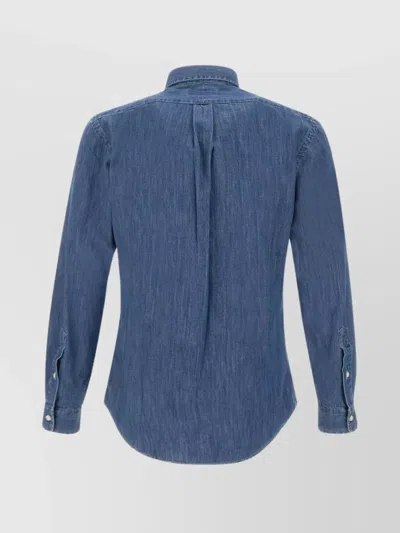 Polo Ralph Lauren Denim Sport Shirt In Blue