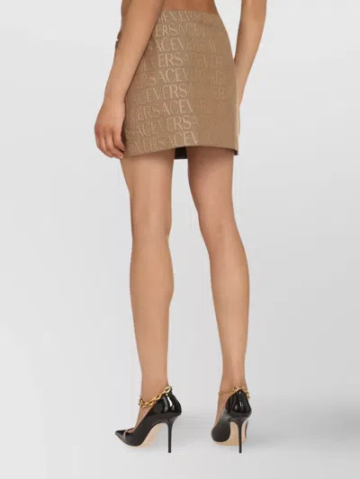 Versace Jacquard Pattern Mini Skirt In Multi
