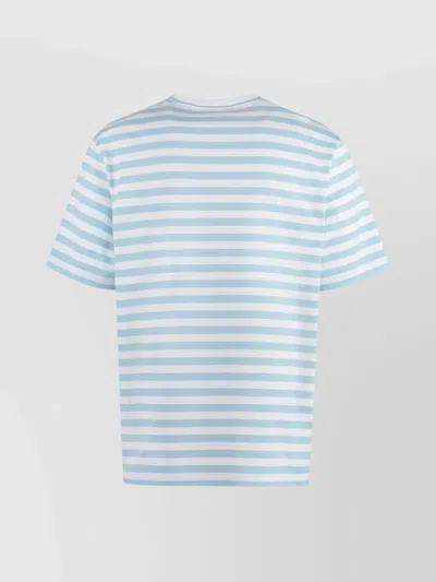 Versace Multicolored Nautical Stripe T-shirt In Blue