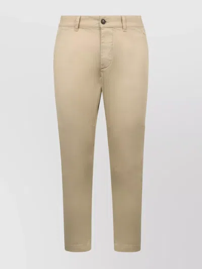 Dsquared2 Tailored Cotton Chino With Multiple Pockets In Neutral