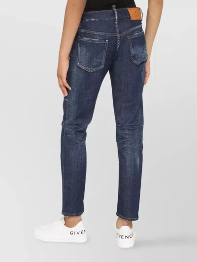 Dsquared2 Boston Basic Wash Straight-leg Jeans In Blue