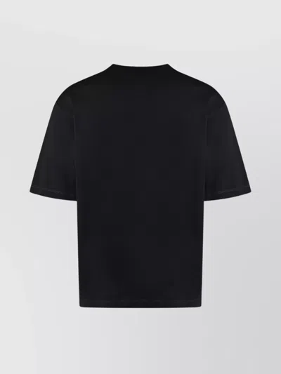 Dsquared2 Ribbed Crew-neck Loose Fit T-shirt In Black