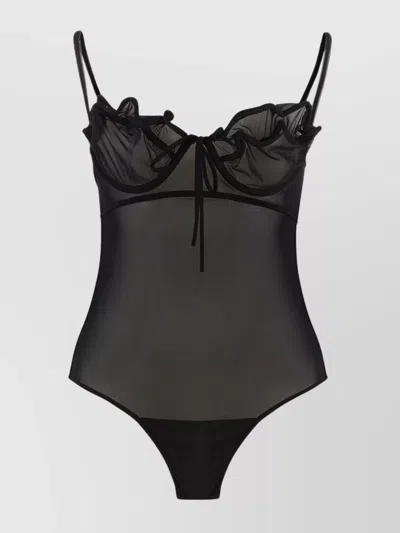 Y/project Y Project Wired Mesh Bodysuit In Animal Print