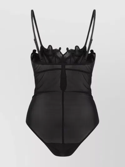 Y/project Y Project Wired Mesh Bodysuit In Animal Print