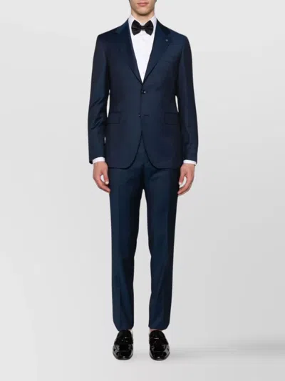 Tagliatore Tuxedo Shirt Featuring Pintuck Detailing In White