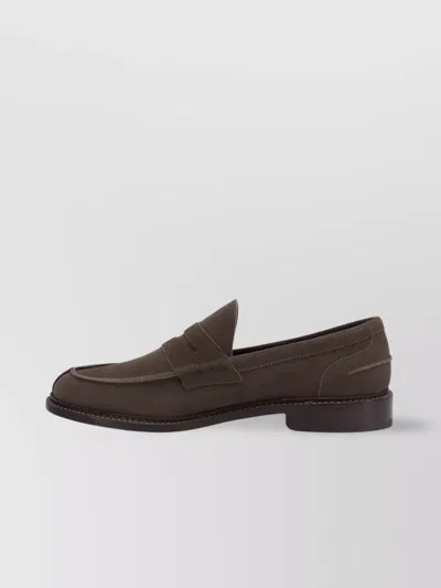 Tricker's Loafers With Round Toe And Penny Strap In Brown