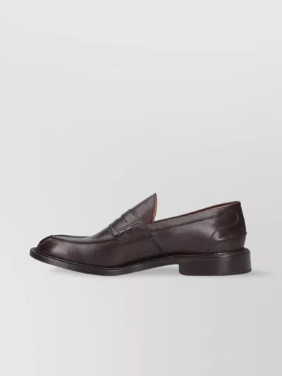 Tricker's James Leather Penny Loafers In Black
