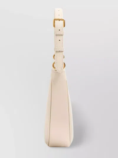 Valentino Small Hobo Bag Vlogo Signature Calf Leather In Neutral