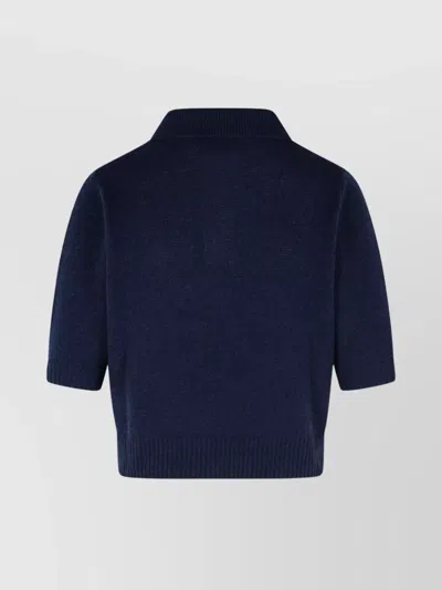 Marni Cashmere Polo Sweater Application In Blue
