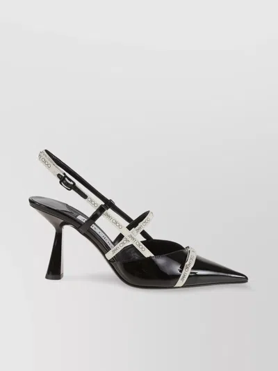 Jimmy Choo Leather Camila Pumps Glossy Finish In Black