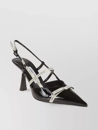 Jimmy Choo Leather Camila Pumps Glossy Finish In Black