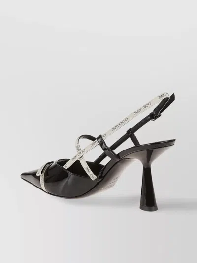 Jimmy Choo Leather Camila Pumps Glossy Finish In Black