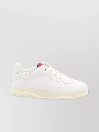 Gucci Men Re-web Leather Sneakers In White
