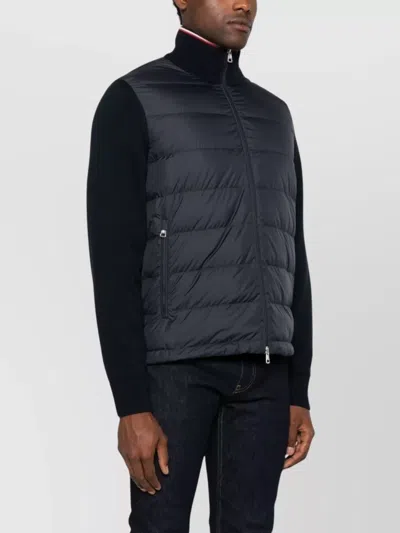 Moncler Padded Zip-up Cotton Cardigan Clothing In Black