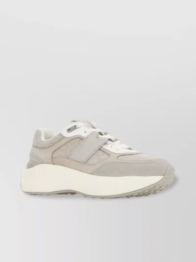 Tod's Sneakers In Fabric And Suede In Gray