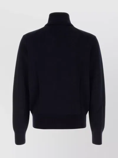 Ami Alexandre Mattiussi Ami Paris Ami De Coeur Midnight Blue Turtleneck In Black