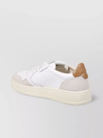 Autry Low Sneaker With Rubber Sole And Perforated Detailing