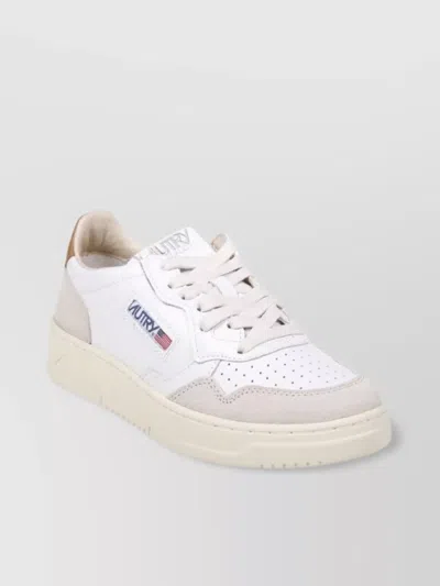 Autry Low Sneaker With Rubber Sole And Perforated Detailing