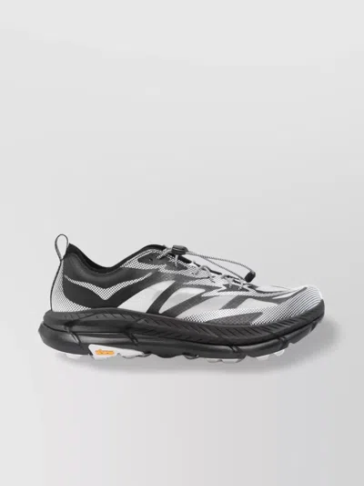 Hoka Mafate Speed 4 Lite Black Low Top Sneakers With Mesh Panels In Tech Fabric Unisex In Black