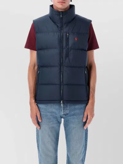Polo Ralph Lauren Padded Gorham Black Vest In Blue