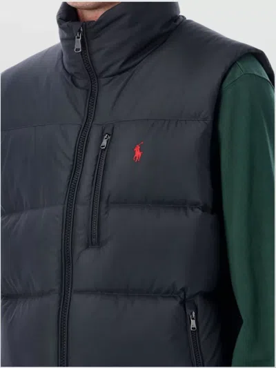 Polo Ralph Lauren Padded Gorham Black Vest In Blue