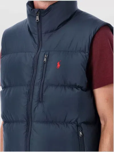 Polo Ralph Lauren Padded Gorham Black Vest In Blue