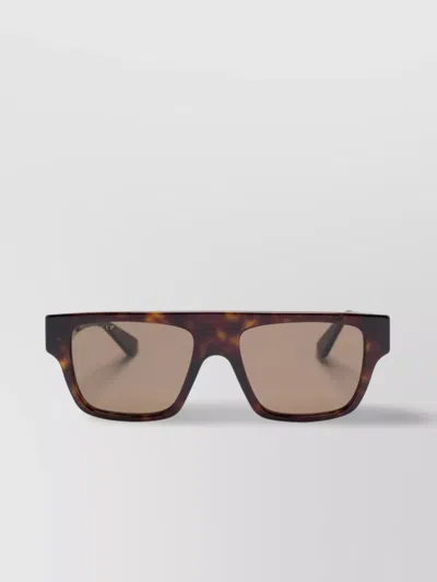 Gucci Rectangular Frame Sunglasses Tortoiseshell Pattern In Brown