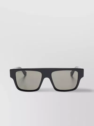 Gucci Acetate Frame Dark Lens Rectangular Sunglasses In Black