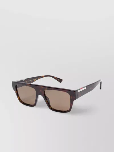 Gucci Rectangular Frame Sunglasses Tortoiseshell Pattern In Brown
