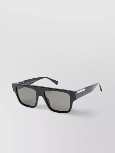 Gucci Acetate Frame Dark Lens Rectangular Sunglasses In Black