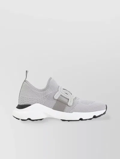 Tod's Breathable Grey Sneakers With Supportive Rubber Sole In Gray