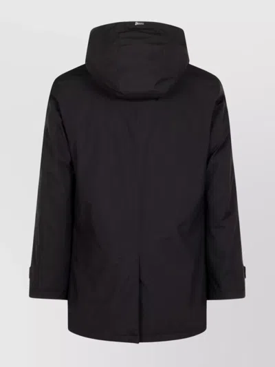Herno Men's Padded Jacket With Detachable Hood In Black