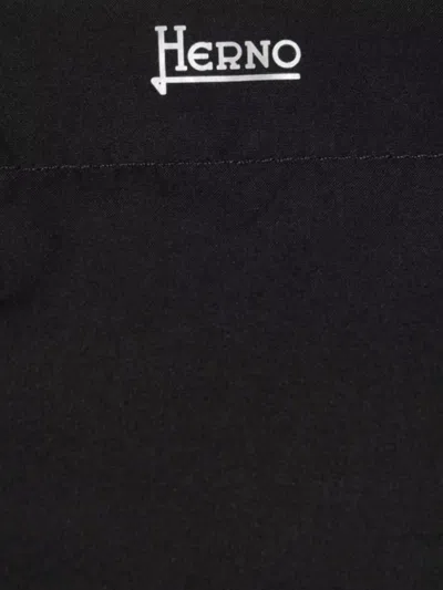 Herno Men's Padded Jacket With Detachable Hood In Black