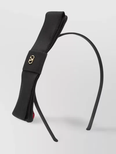 Valentino Garavani Vlogo Signature Headband In Black