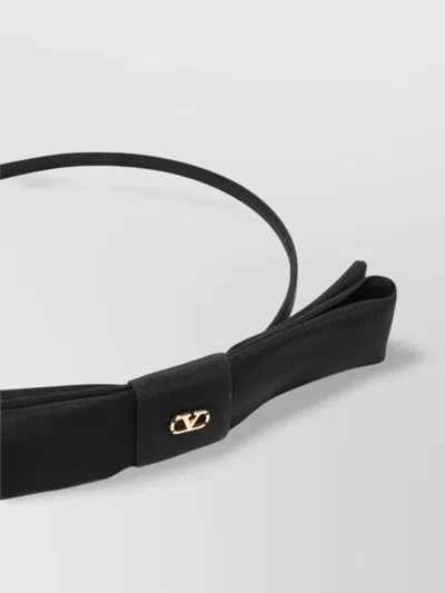 Valentino Garavani Vlogo Signature Headband In Black