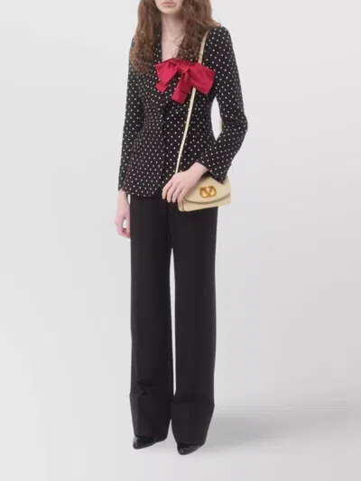 Valentino Garavani Small Leather Clutch With Adjustable Chain Strap In White