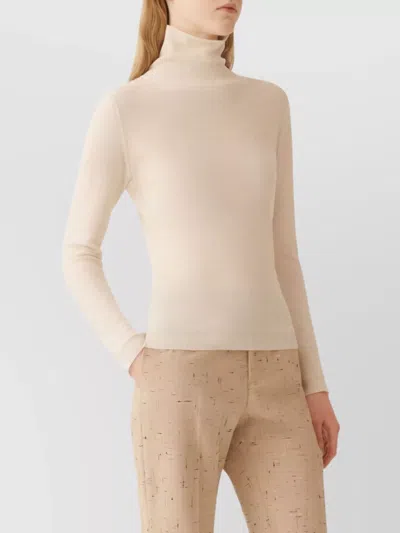 Fabiana Filippi Slim Fit Turtle Neck Sweater In Neutral