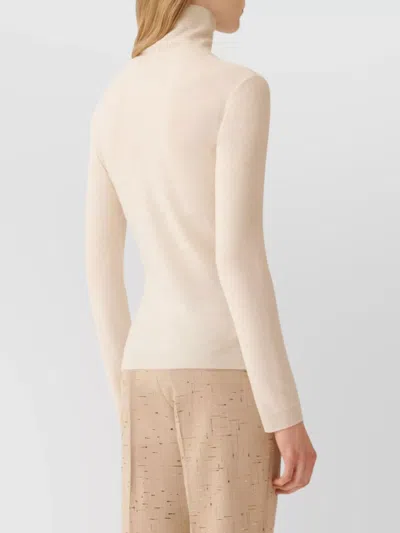 Fabiana Filippi Slim Fit Turtle Neck Sweater In Neutral