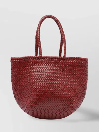 Dragon Diffusion Woven Texture Tote Bag With 2 Handles In Red