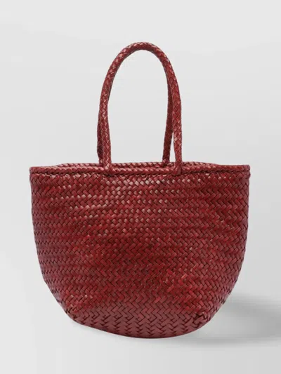 Dragon Diffusion Woven Texture Tote Bag With 2 Handles In Red