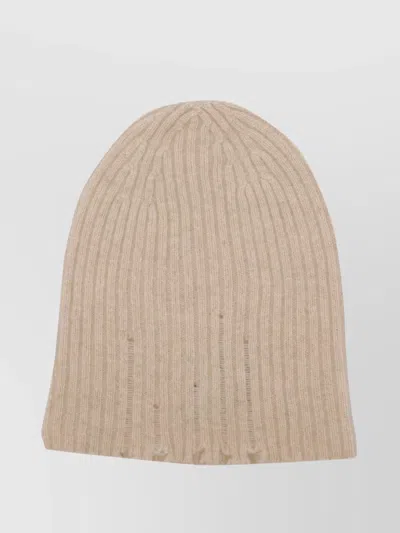 Uma Wang Soft Ribbed Texture Hat In Neutral