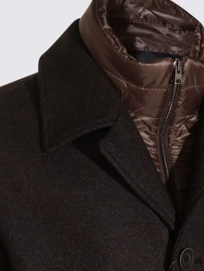 Herno Button-fastening Detachable-liner Coat In Black