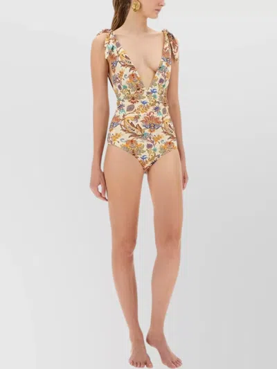 Etro Printed One-piece Swimsuit In Multi